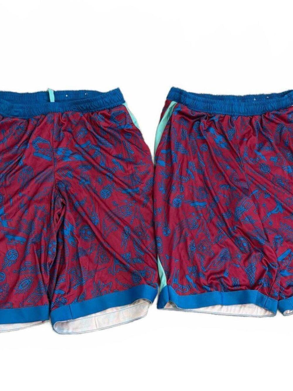 Boys Tek Gear Purple Patterned Athletic Shorts XL